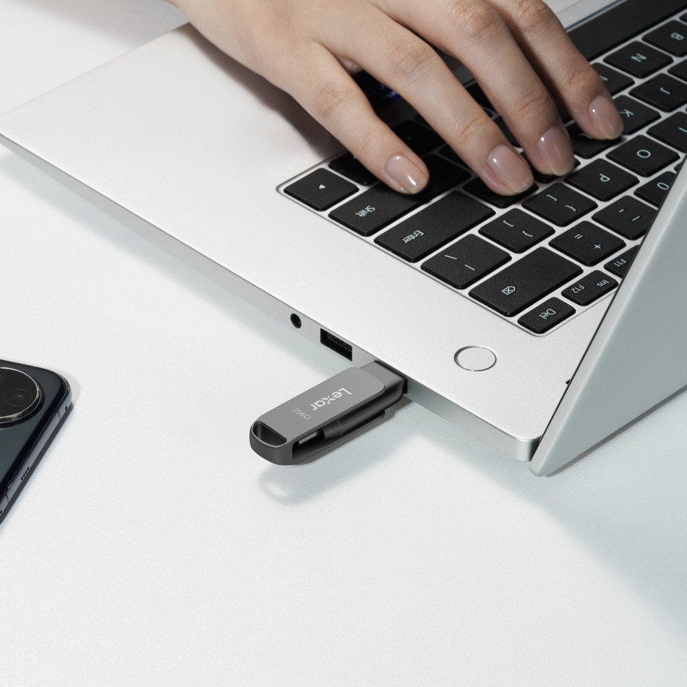 Lexar D400 256GB Dual USB Type-C/A USB 3.1 Flash Drive 2-in-1 (แฟลชไดรฟ์ทูอินวัน) (LJDD4000256G) Metal, Android PC Mac - รูปที่ 5