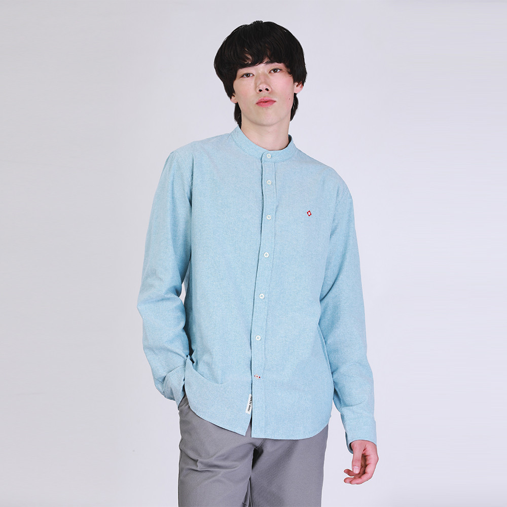 John Henry เสื้อเชิ้ตผู้ชายแขนยาว ทรงเข้ารูป รุ่น JH S524MSLSM65 - สีเขียว
