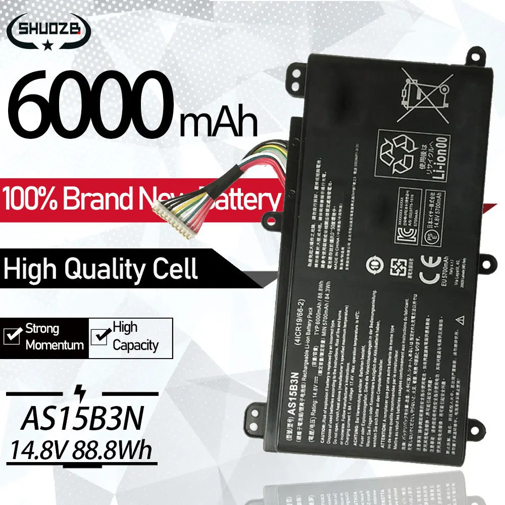 New AS15B3N Battery For Acer Predator 17 15 G9-591-713C 17 G9-792-72S6 Predator 21X GX21-71 G9000 17