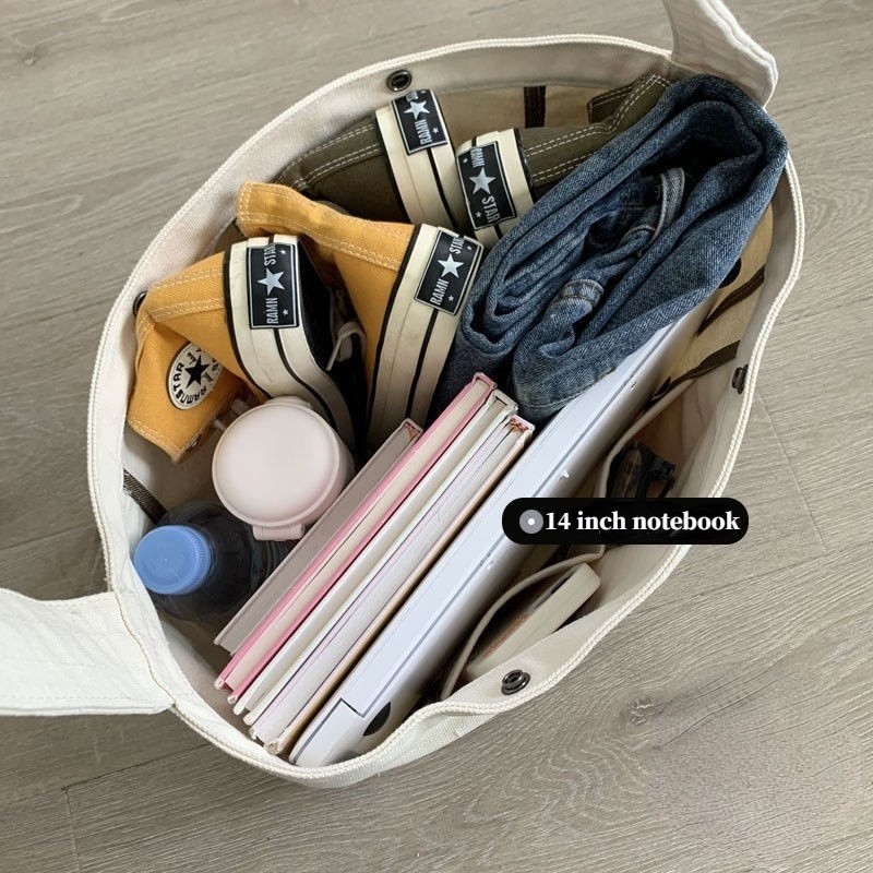 สิบเจ็ด:(B1775) กระเป๋าผ้าสะพายข้าง YOUTH ผ้าแคนวาส ผู้ชาย​ ผู้หญิง​ ใบใหญ่มี2สี - รูปที่ 5