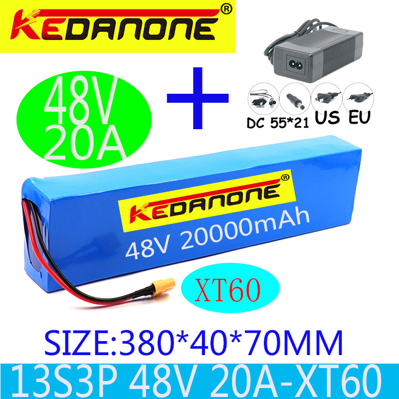แบตเตอรี่ 48V 20Ah 1000watt 13S3P 18650 Battery Pack MH1 54.6v แบตเตอรี่รถจักรยานไฟฟ้าพร้อมการคายประ