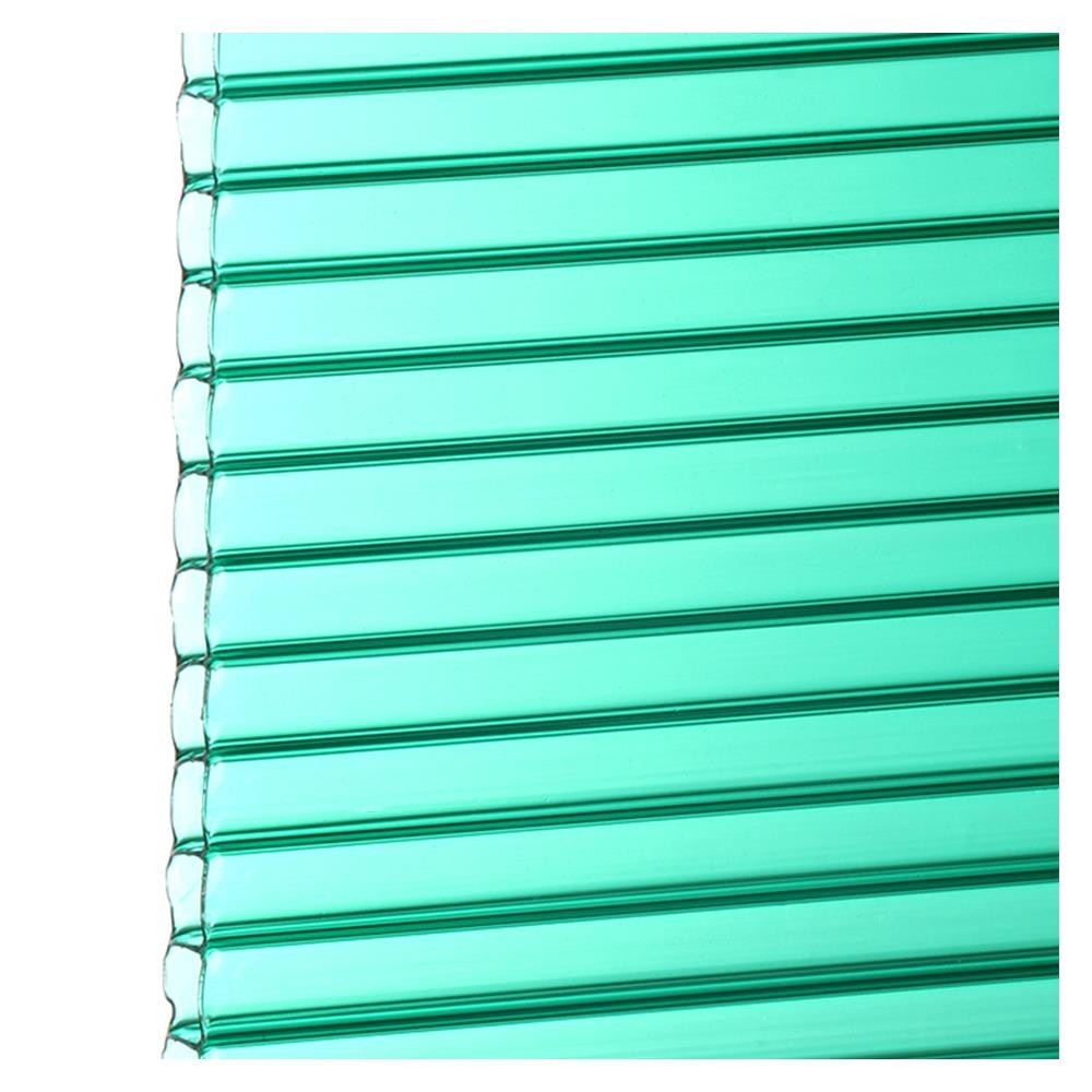 SUNSHIELD แผ่นโพลีคาร์บอเนต ลูกฟูก 6 มม. 1.22X2.44 ม. สีเขียวใส จัดส่งโดย HomePro
