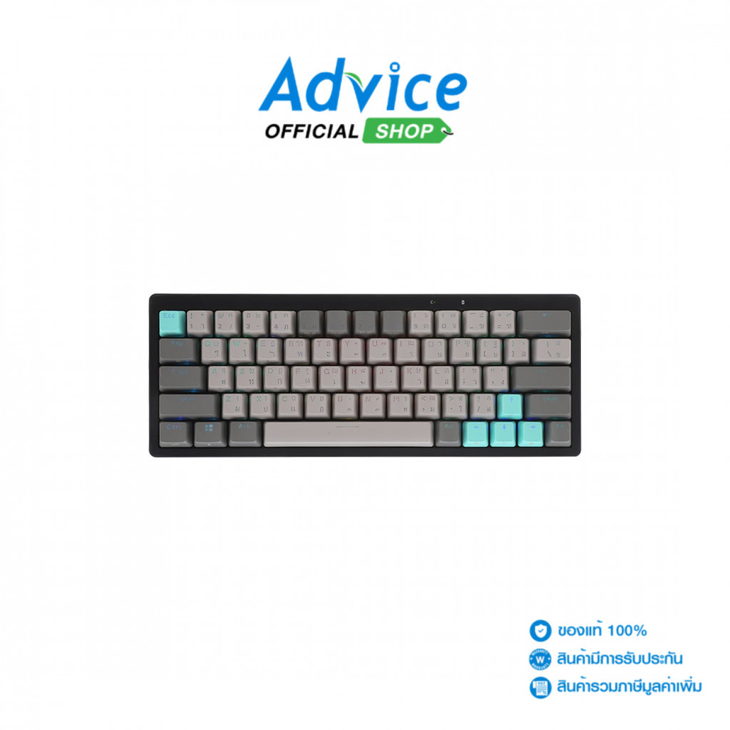 FANTECH WIRELESS/BLUETOOTH KEYBOARD (คีย์บอร์ด) MK912 BLACK - RED SWITCH - A0159854