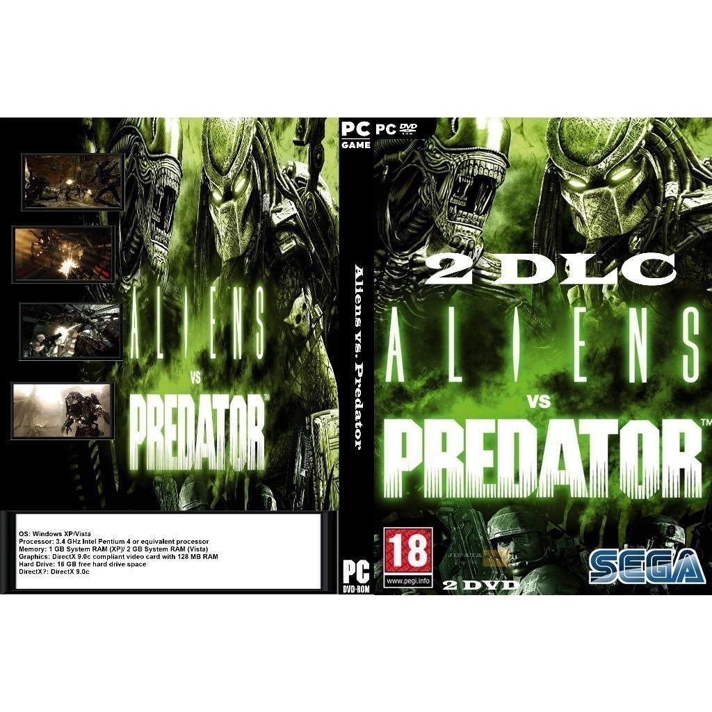 แผ่น Game PC Aliens vs Predator (2DVD)