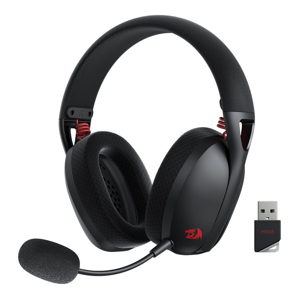 WIRELESS HEADSET (หูฟังไร้สาย) REDRAGON H848 PRO (BLACK) "