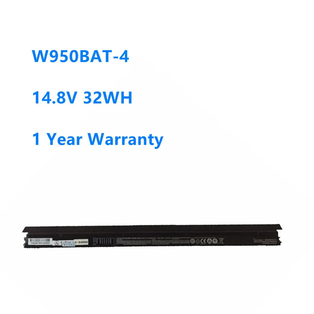 W950BAT-4 new laptop battery for Clevo slot 6-87-W95KS 4ICR18/65 W950BAT-4 14.8V 32WH