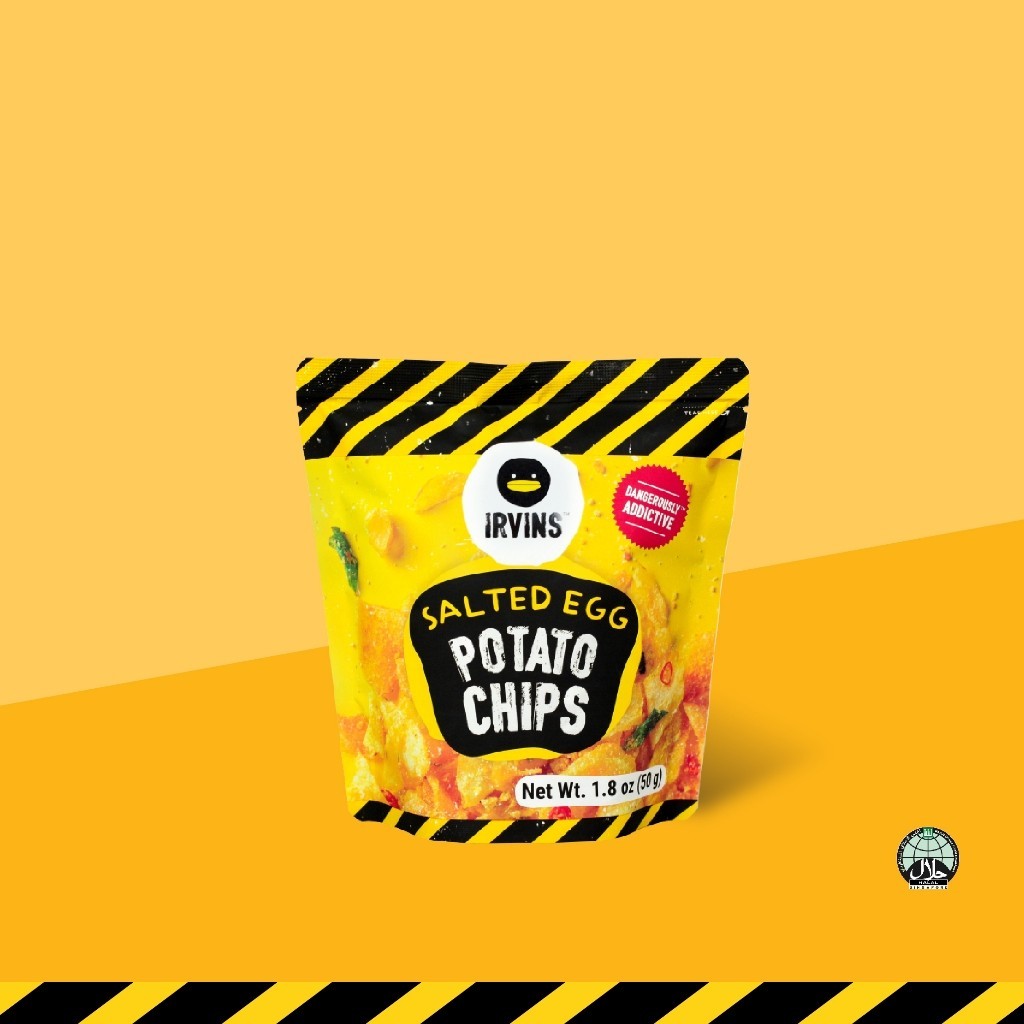 Irvins มินิมันฝรั่งทอดกรอบเคลือบไข่เค็ม (Mini Salted Egg Potato Chips) ขนาด 50 g by Cute Products Pl