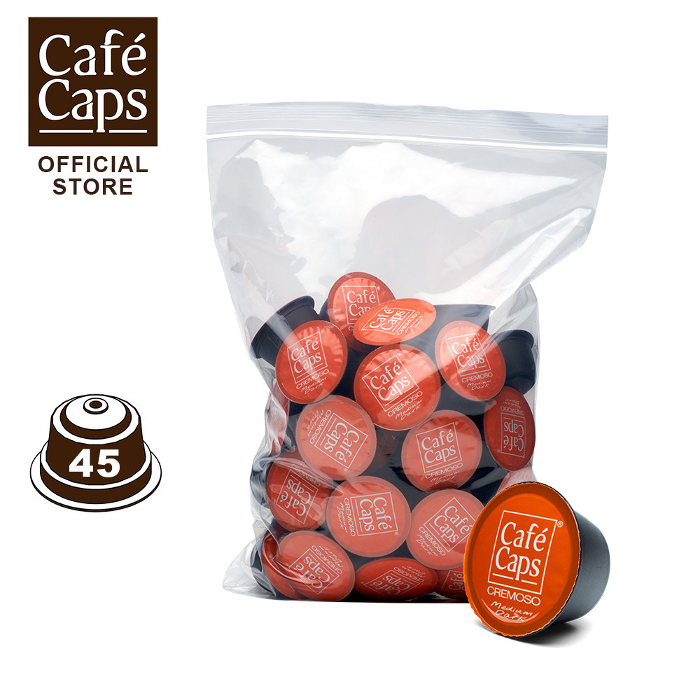 Dolce Gusto Compatible Coffee Capsule Cremoso - Cafecaps (1 Bag X 45 Caps) | กาแฟแคปซูล ดอยตุง