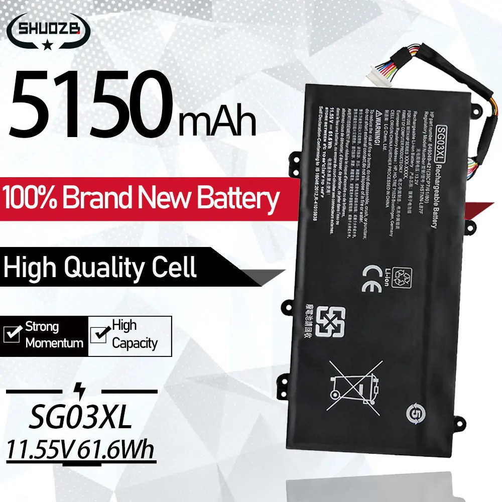New SG03XL Laptop Battery For HP M7-U M7-U009DX HSTNN-LB7E TPN-I126 17t-U000 M7-U009DX 3ICP7/61/80 8