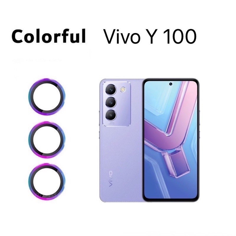 🇹🇭(ส่งจากไทย) ฟิล์มเลนส์กล้อง สําหรับ Vivo Y100 5G กระจกนิรภัยโค้ง ป้องกันเลนส์กล้อง กรอ
