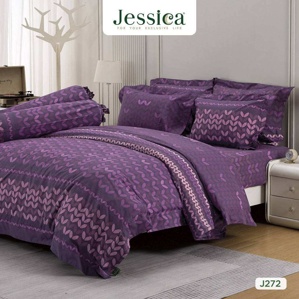 Jessica Cotton mix J272 เจสสิก้า พิมพ์ลาย ชุดเครื่องนอน ผ้าปูที่นอน ผ้าห่มนวม พิมพ์ลายได้อย่างประณีตสวยงาม