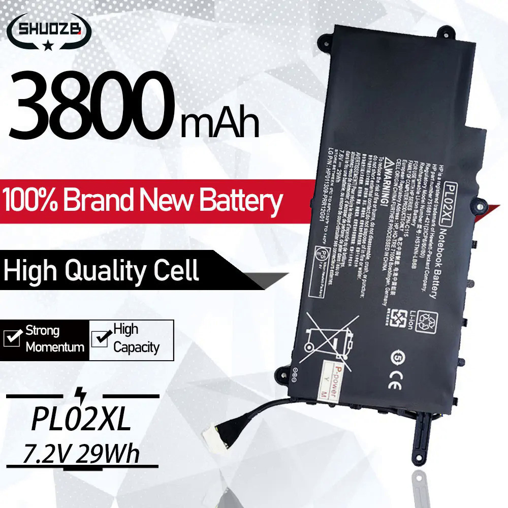 New PL02XL Laptop Battery For HP Pavilion 11 X360 11-n010dx 11-n000snx 11-N014TU 11-N030TU 751681-42