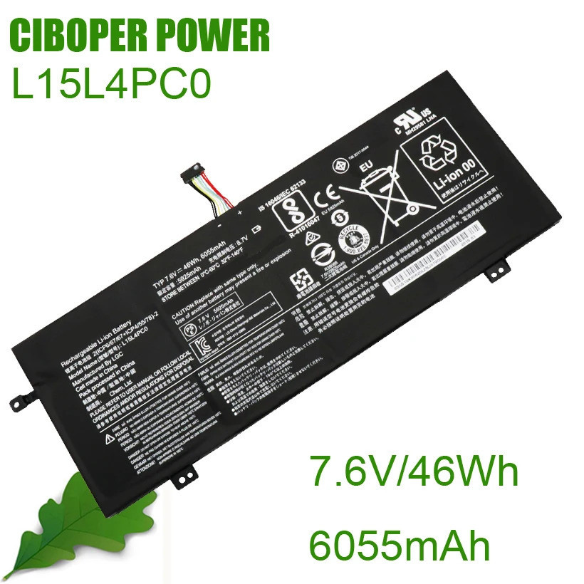 CP แบตเตอรี่แล็ปท็อป L15L4PC0 46WH/6055MAh สำหรับ IdeaPad 710S-13ISK /Ikb Xiao Xin Air 13 Pro K22-80