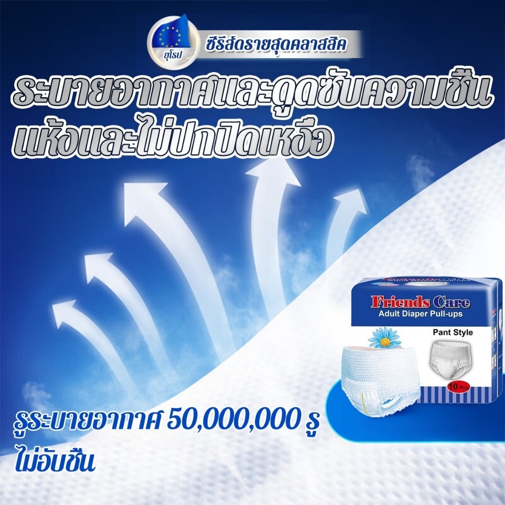 【ซึมเร็วสุด】ผ้าอ้อมผู้ใหญ่ ซึมซับมากถึง 10-30pcs ใช้ได้ทั้งชายหญิง ไม่รัดเอว กางเกงซึมซับสบาย แพมเพิสผู้ใหญ่ - รูปที่ 3