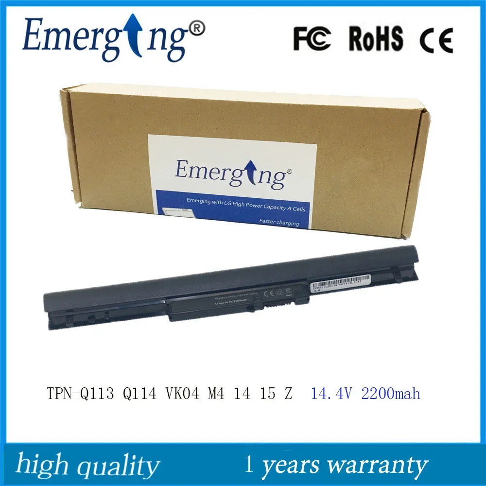 14.4โวลต์2200มิลลิแอมป์ชั่วโมงแบตเตอรี่แล็ปท็อปใหม่สำหรับ HP P Avilion Sleekbook 14 15 VK04 HSTNN-YB