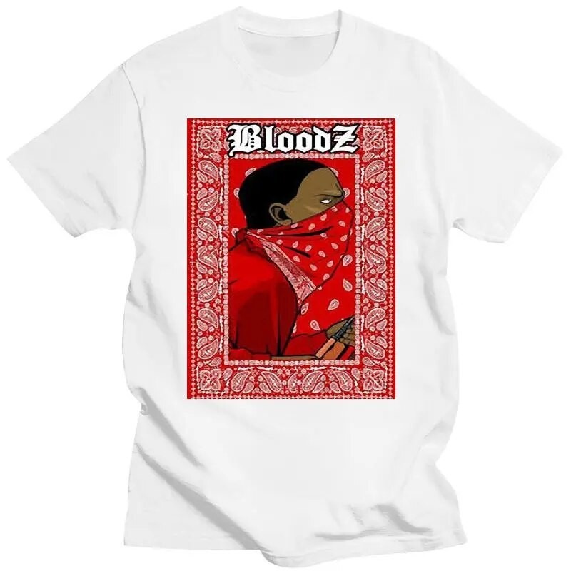 【COD】2022 Blood Gang T-Shirt Bloodz Top Gang Gangsta Gangster America Red Bloods