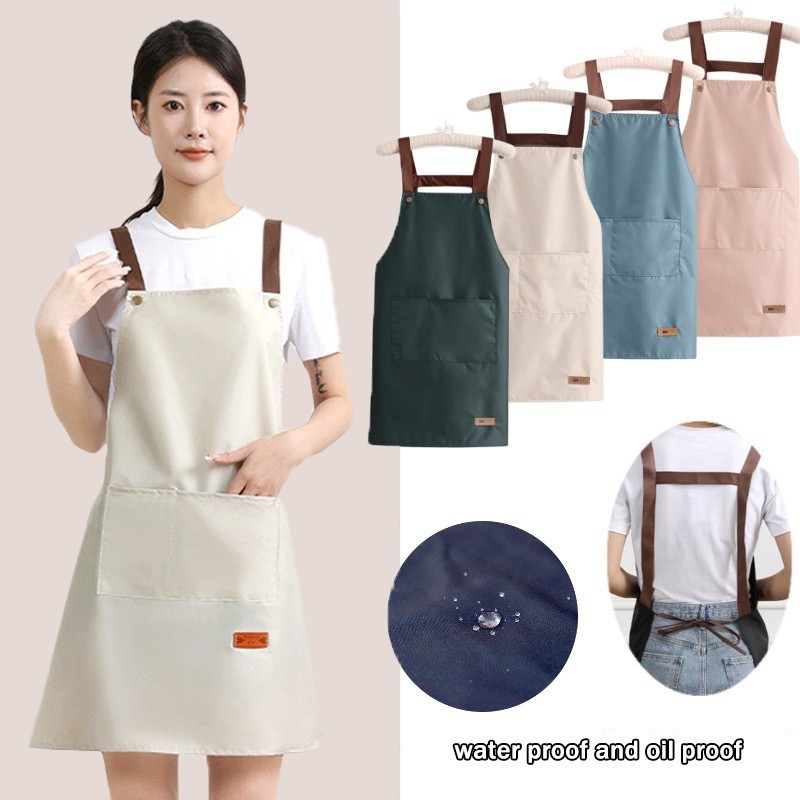 ผ้ากันเปื้อน Oilproof Kitchen สไตล์เกาหลีสำหรับอาหาร