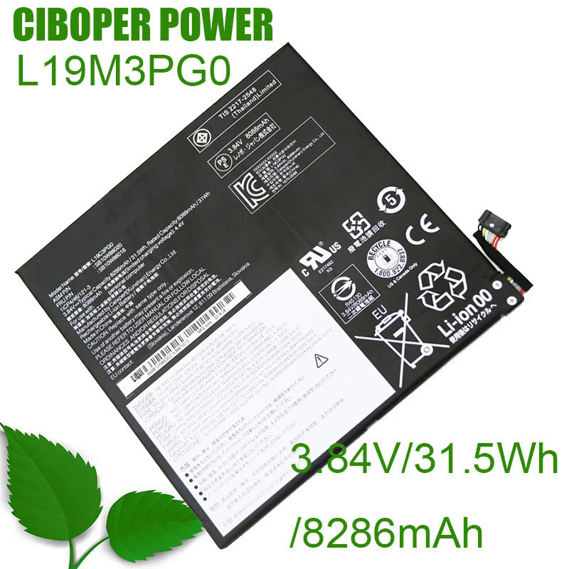CP แบตเตอรี่แท็บเล็ตของแท้ L19C3PG0 3.84V/31.5WH/8286MAh สำหรับ L19M3PG0 SB10W86020 SB10W86018 SB10W