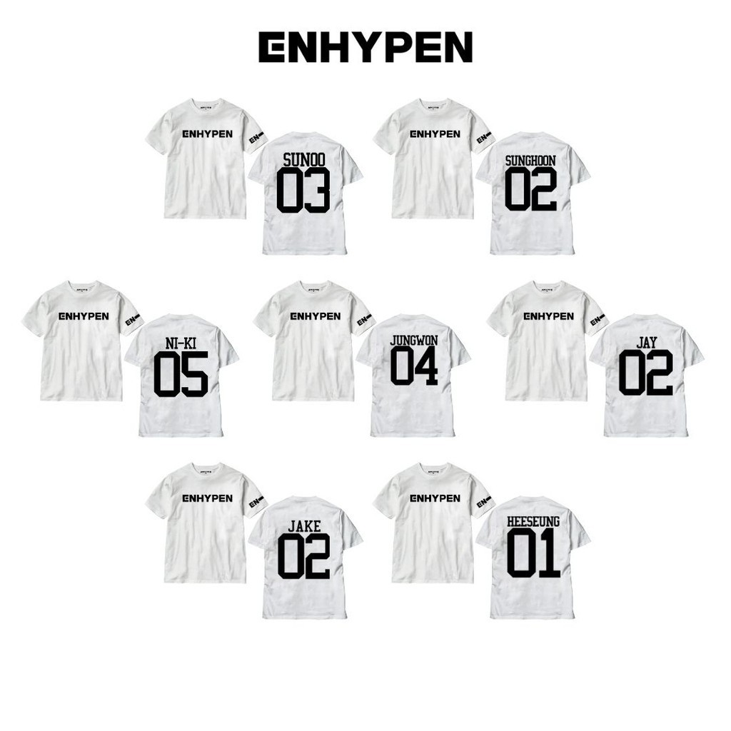 【COD】ENHYPEN Shirt ENHYPEN Jersey Number T-shirt | Amazedph