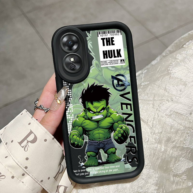 เคสสำหรับ OPPO A17 OPPO A17K เคสป้องกันลายฮักักและไอรอนแมนน่ารักดีไ