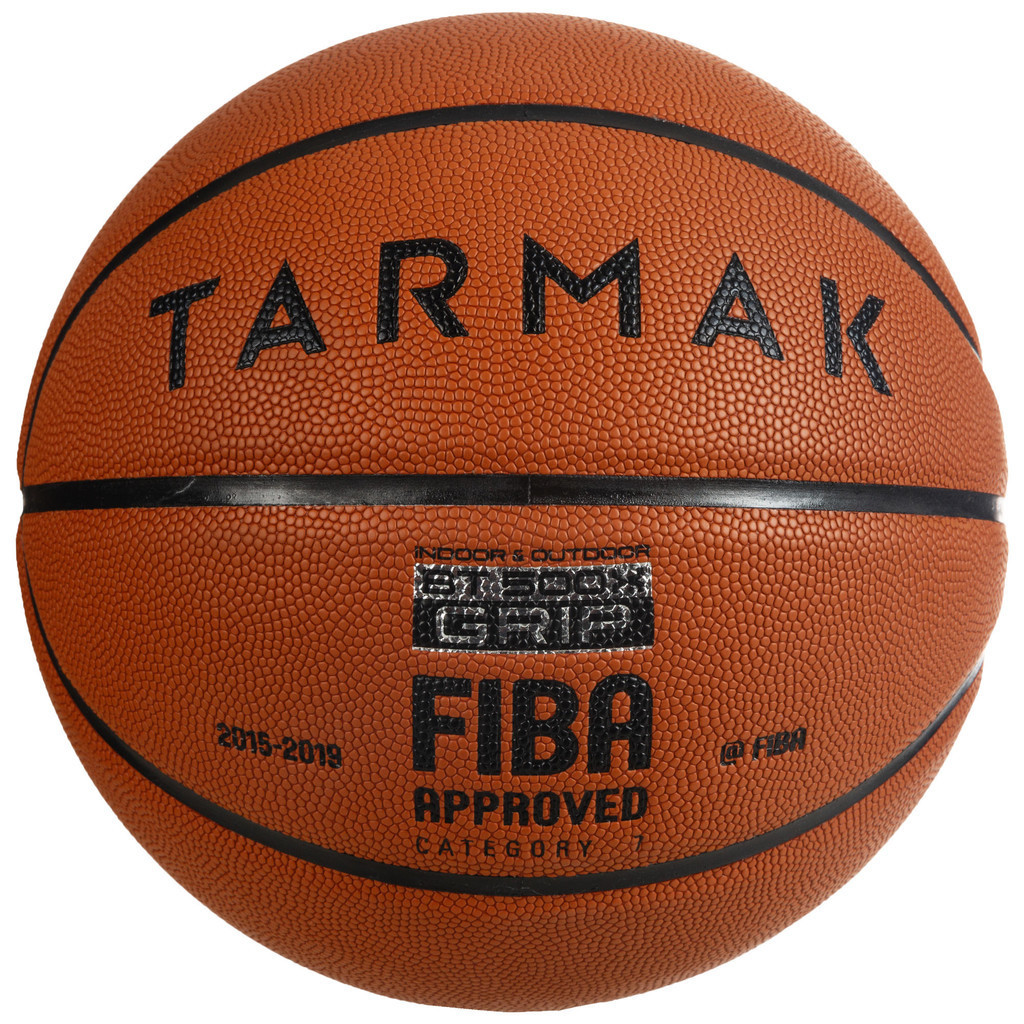 TARMAK - ลูกบาสเก็ตบอลเบอร์ 7 สำหรับผู้ใหญ่ให้สัมผัสที่ดีในการจับบอลรุ่น BT500 Grip (สีส้ม) - BT500 