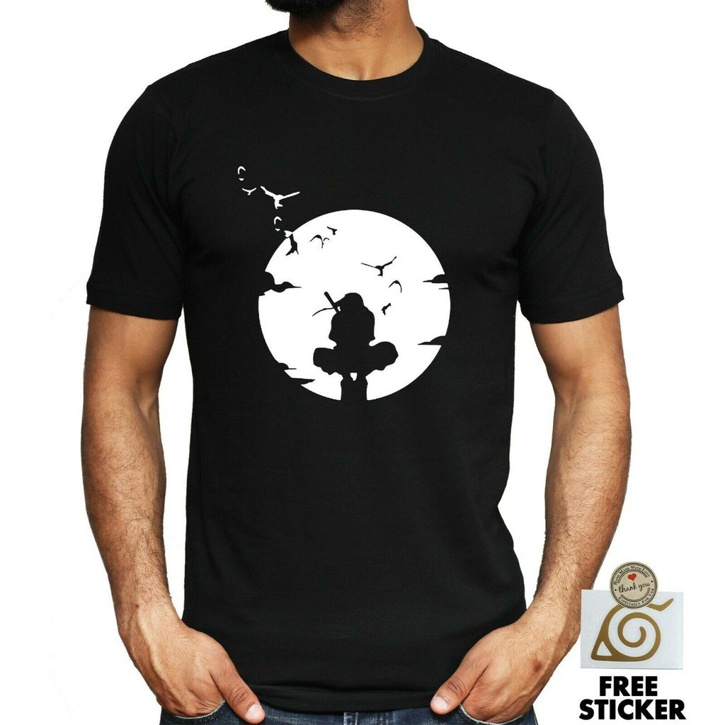 【COD】Itachi Uchiha T Shirt Sharingan Anbu Ninja Naruto Anime Cosplay Black SHIRT 888