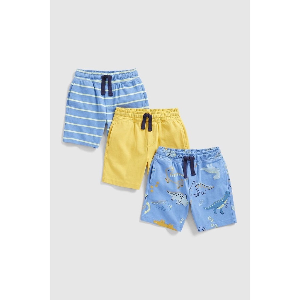 กางเกงขาสั้นเด็กผู้ชาย Mothercare Dinosaur Jersey Shorts - 3 Pack HD074