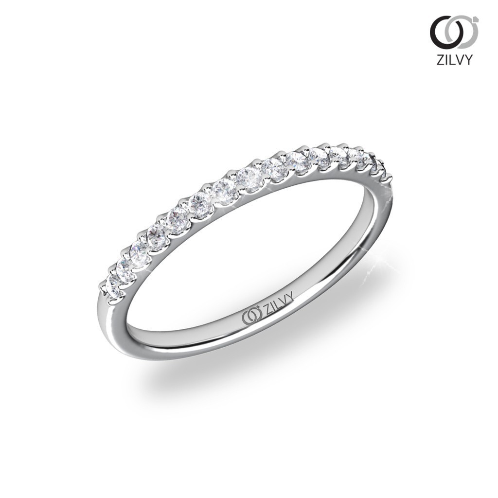 Zilvy - แหวนหญิงเพชรน้ำร้อย 0.15 กะรัต ตัวเรือน White Gold (GR1257)