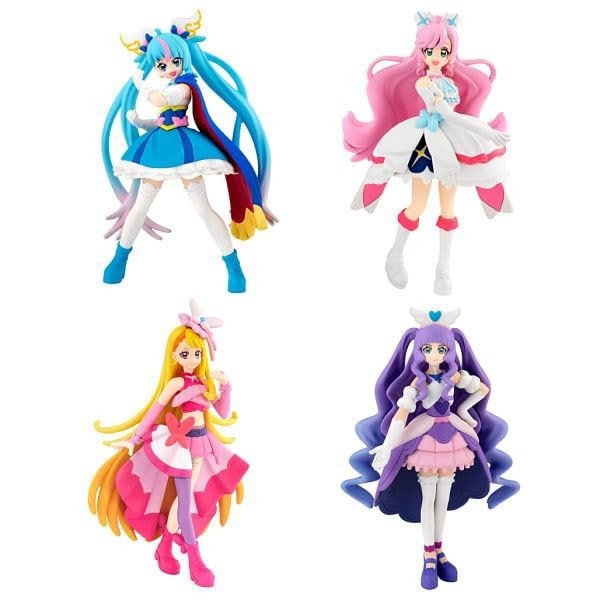 BANDAI Expanding Sky PreCure Cutie Figure Assorted 4 Types Set 1.Cure Sky/2.Cure Prism/4.Cure Butter