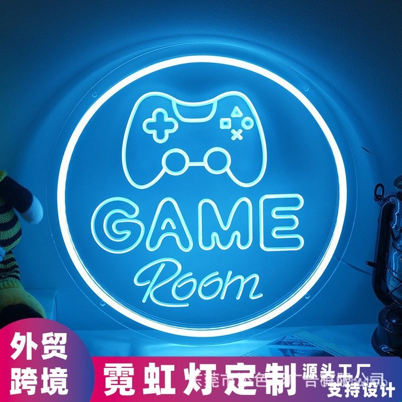 Game Roomห้องโถงเกมนีออนจับรูปนูนของ YaliUSBห้องพัก LZ0X