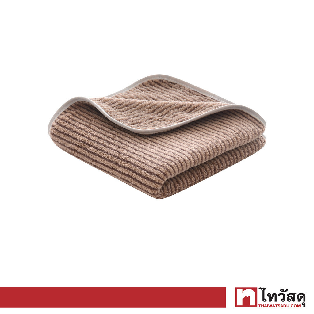 KASSA HOME ผ้าขนหนูเช็ดหน้า Jacquard Fleece รุ่น SH7476-TC2F-BE ขนาด 41 x 81 ซม. สีเบจ