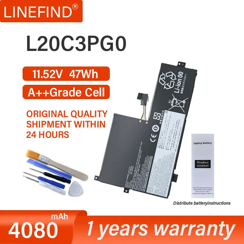 แบตเตอรี่แล็ปท็อป L20C3PG0 11.52V 47Wh L20D3PG2 L20M3PG3สำหรับ Lenovo 100E 500E Chromebook GEN 3 FLE