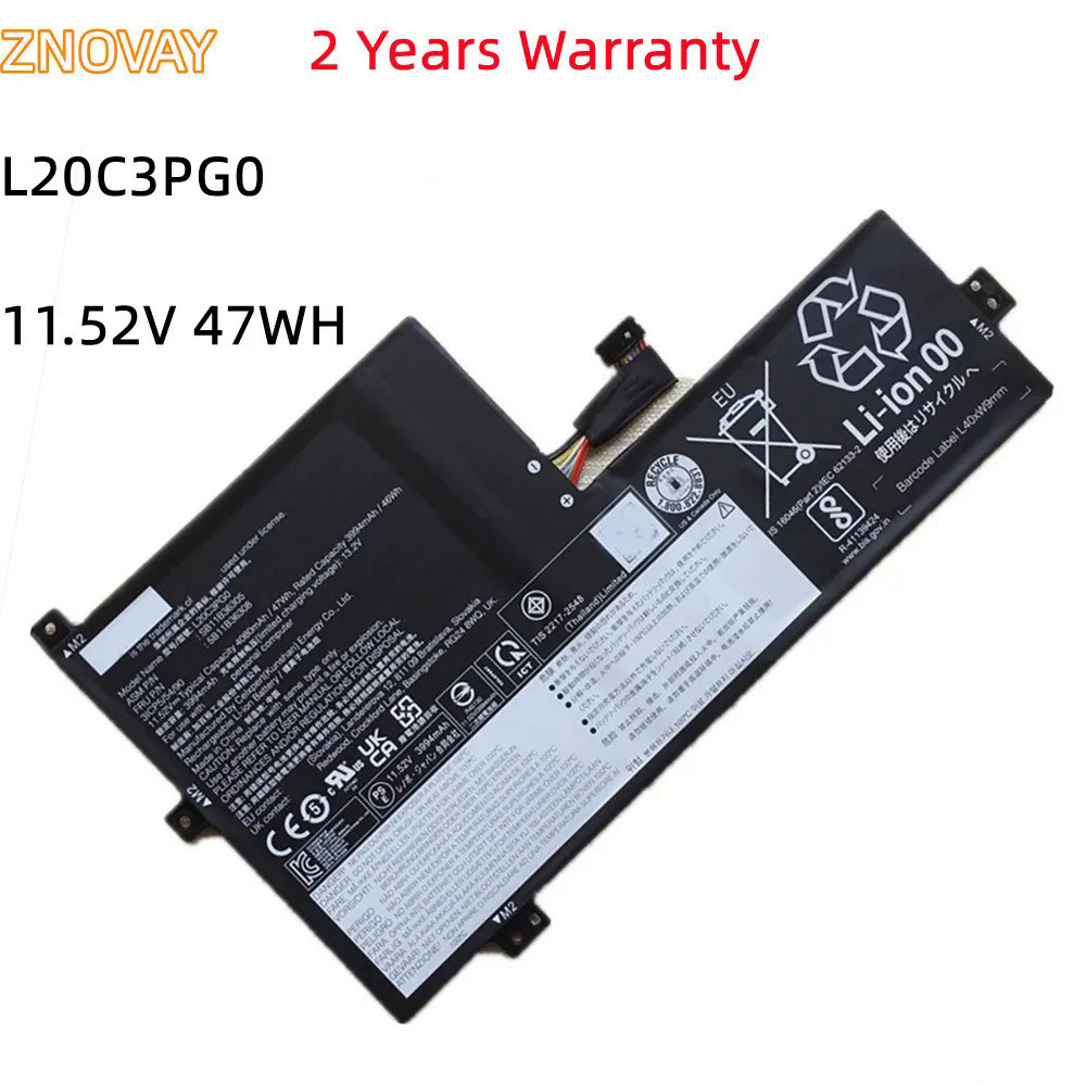 ZNOVAY L20D3PG2 11M836 L20M3PG3 47WH แบตเตอรี่แล็ปท็อปสำหรับ Lenovo 100E L20C3PG0 Chromebook GEN 3,F