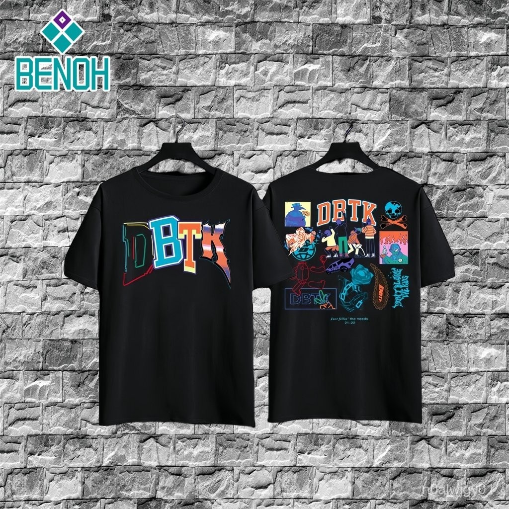 【High quality】DBTK Benoh Retro Anime shirt Cartoon Fashion street culture  Anime Color printing comf