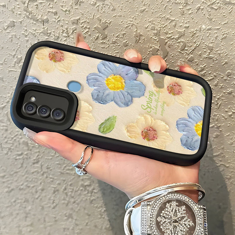 เคสสำหรับ Samsung Galaxy A11 M11 เคสดอกไม้อ่อนโยนรูปแบบครอบ