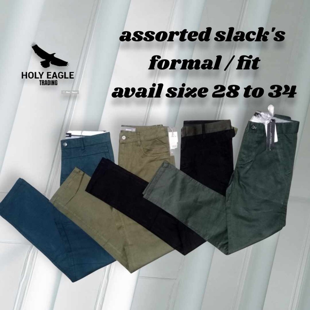 【COD】Assorted Slacks For men Formal Fit New  Avail