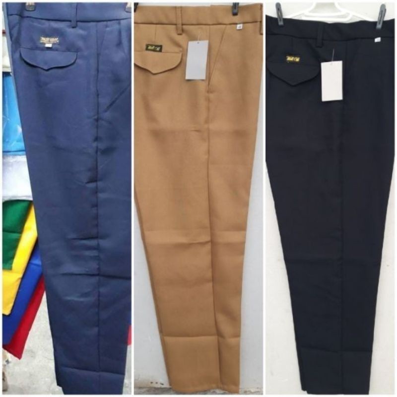 【COD】SLACKS PANTS mts  MEN WELL OFF BLACK KAKI/ NAVY BLUE