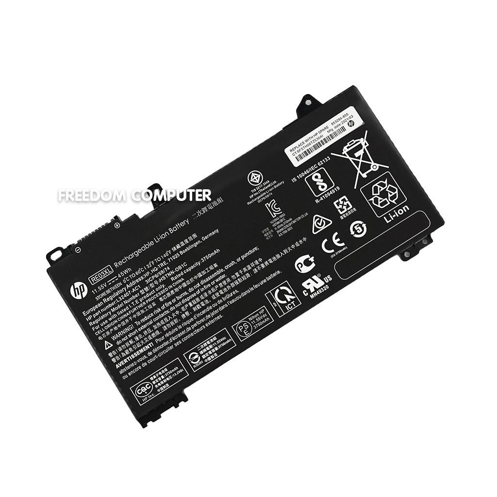 แบตเตอรี่โน๊ตบุ๊ค (แท้) HP RE03XL RF03XL แท้ สำหรับ ProBook 430 440 445 450 455R 455 G6 BATTERY NOTE