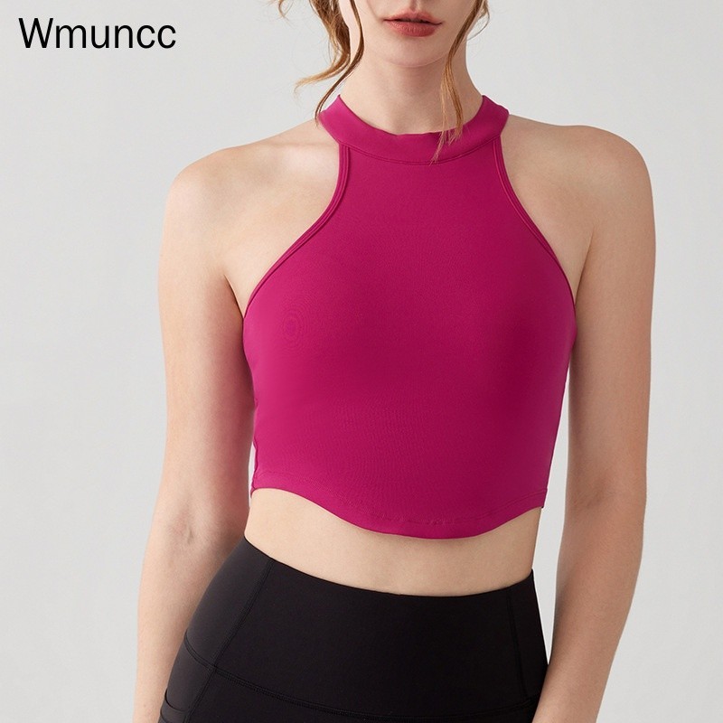 Wmuncc เสื้อกล้ามโยคะ คอกลม ทรงตัว I เหมาะกับใส่ออกกําลังกาย สําหรับผู้หญิง