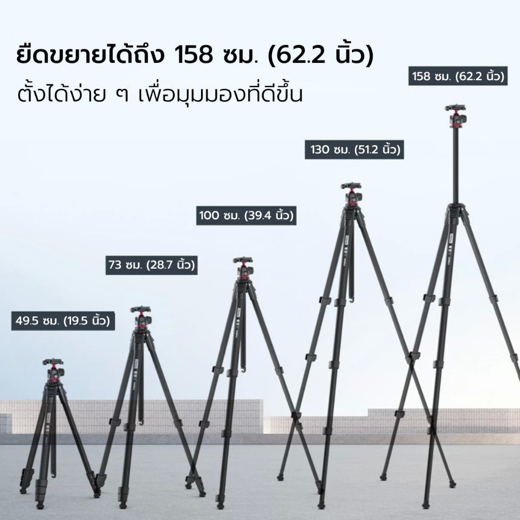 Ulanzi Ombra Travel Tripod ขาตั้งกล้อง DSLR ระบบปลดเร็ว Arca Swiss พร้อมหัวจับมือถือ ถ่ายภาพ วิดีโอ
