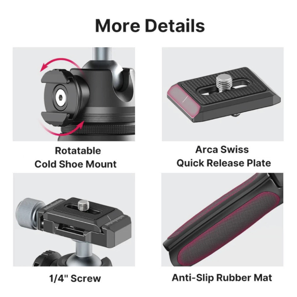 Ulanzi MT47 Metal Vlog Tripod ขาตั้งกล้อง ระบบปลดเร็ว Arca Swiss รองรับกล้อง SLR/ DSLR/ Mirrorless
