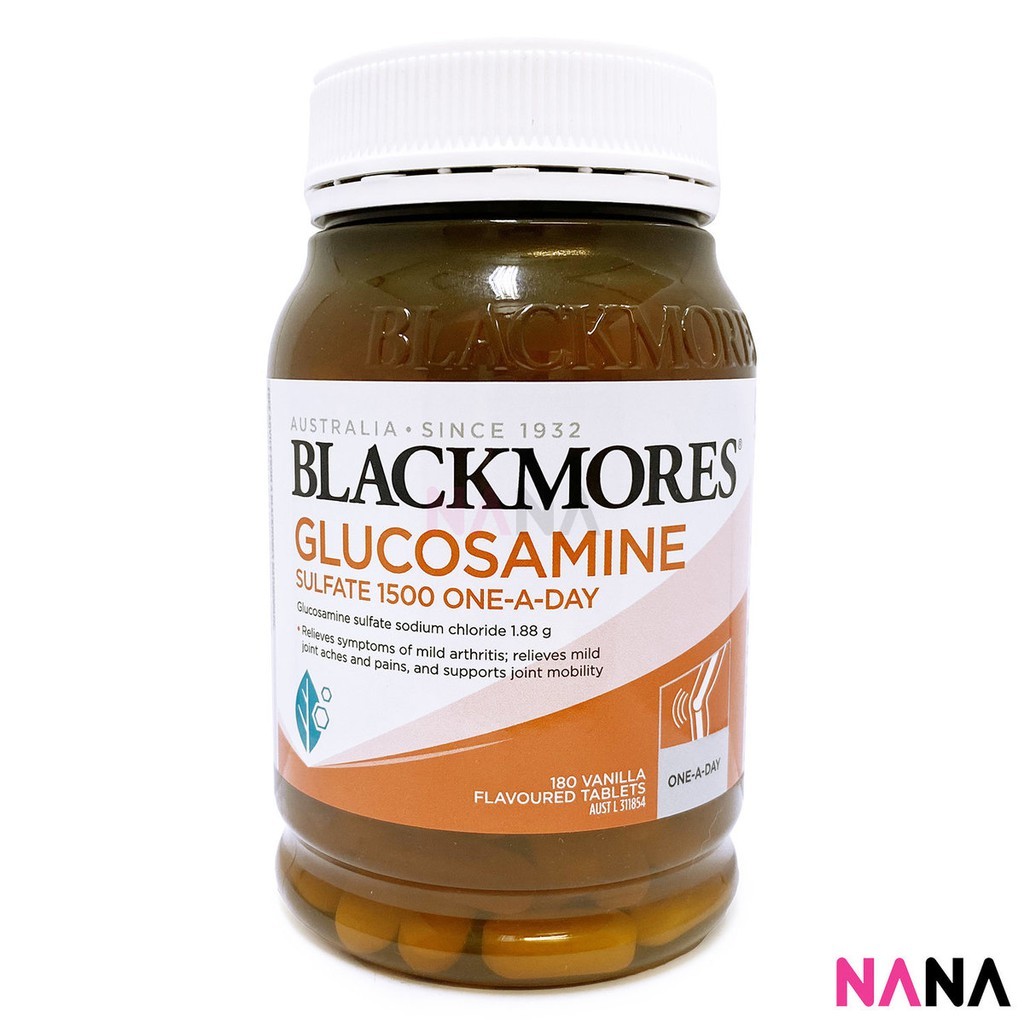 Blackmores Glucosamine 1500mg 180 Tablets กลูโคซามีน 1500มิลลิกรัม 180 เม็ด (หมดอายุ:12 2026)