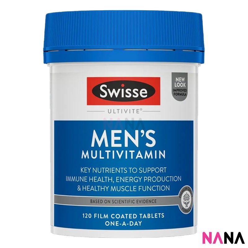 Swisse Ultivite Men's Multivitamin 120 Tablets อาหารเสริม มัลติวิตามิน สำหรับผู้ชาย 120 เม็ด (หมดอายุ:09 2026)