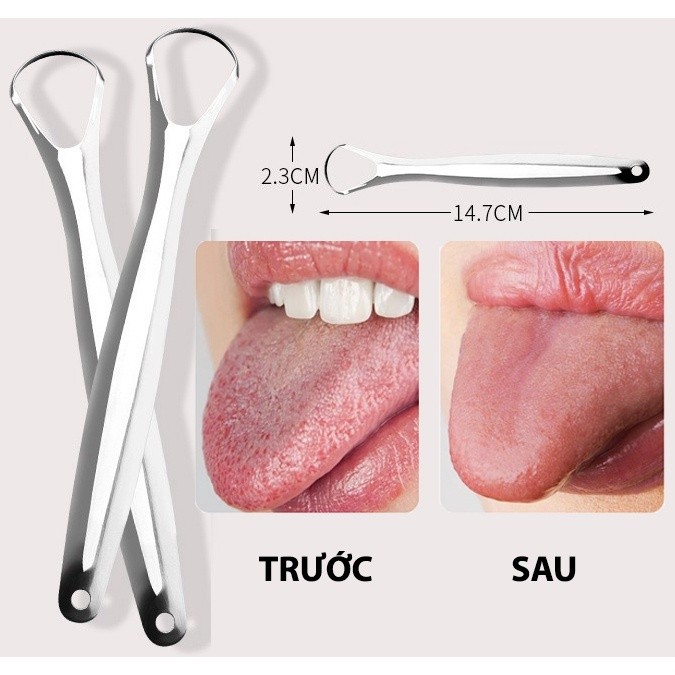 glamcharmStainless Steel Tongue Brush Scraper Cleaner