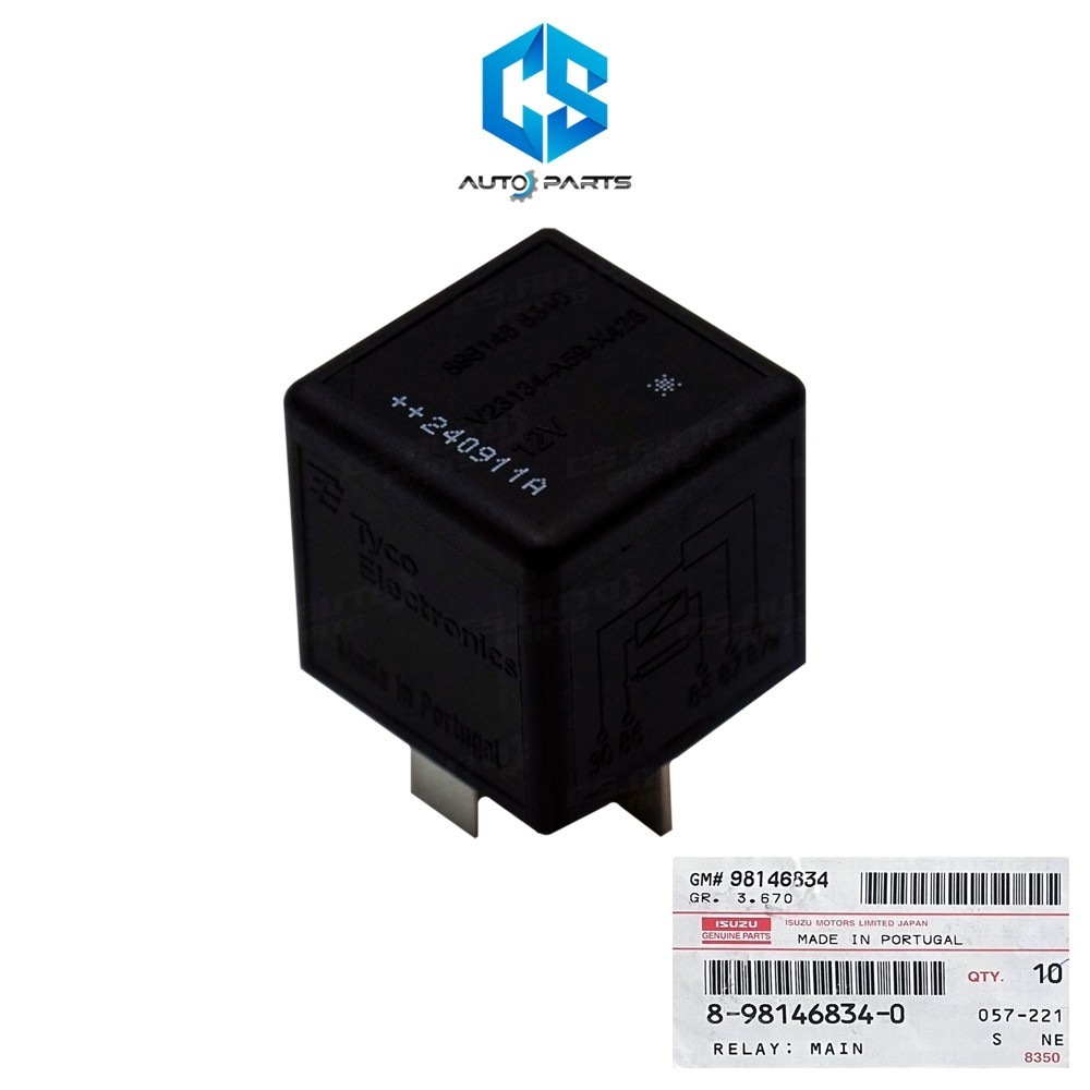 (แท้100%)รีเลย์ 5 ขา 12V ISUZU D-MAX,MU-7,D-MAX ALL NEW,MU-X MADE IN PORTUGAL รีเลย์ไฟหน้ากับตำแหน่งต่างๆ (8-98146834-0)