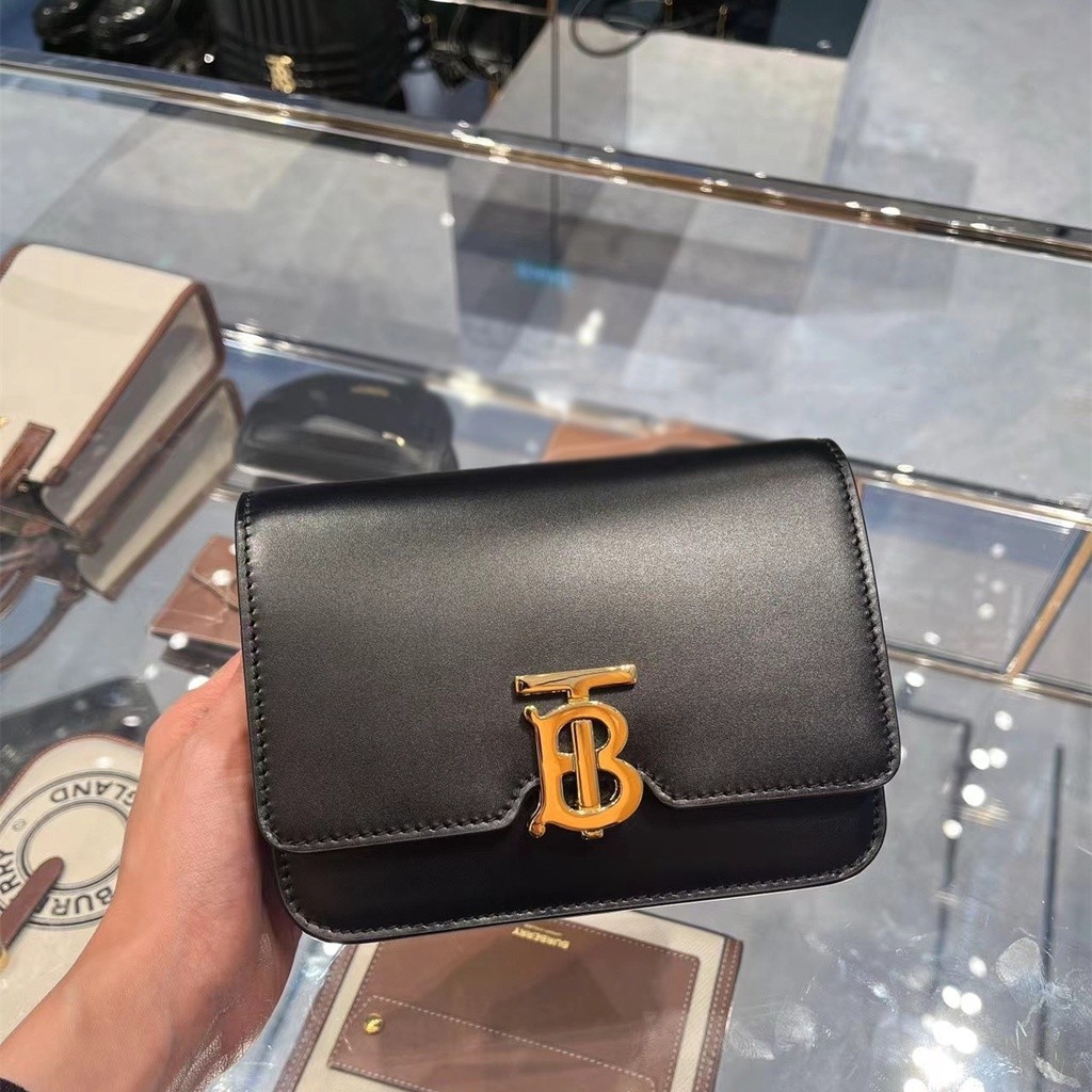 BURBERRY Mini Leather TB กระเป๋าสะพายหนังขนาดเล็ก crossbody