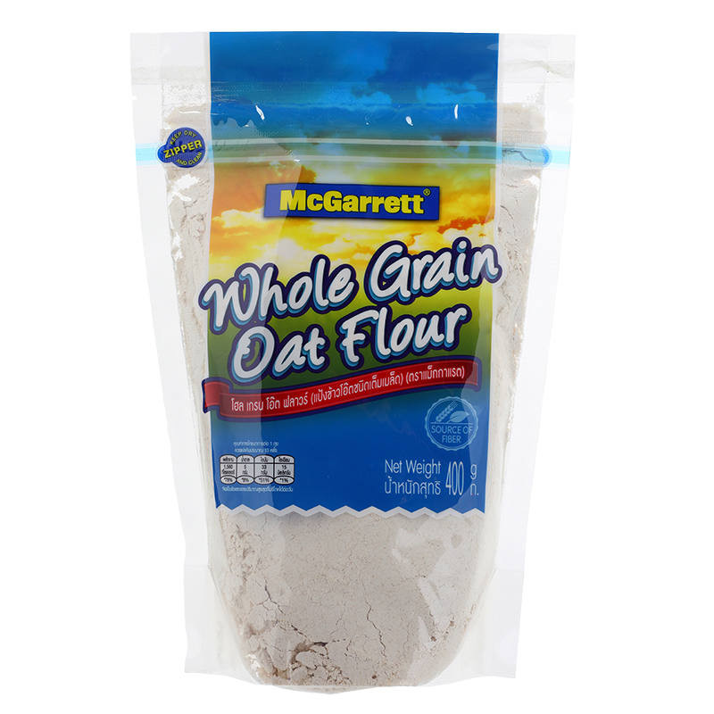 💟 แม็กกาแรตโฮลเกรนแป้งข้าวโอ๊ตชนิดเต็มเมล็ด 400กรัม 🌸 Mcgarrett Whole Grain Oat Flour 400g. [8850358