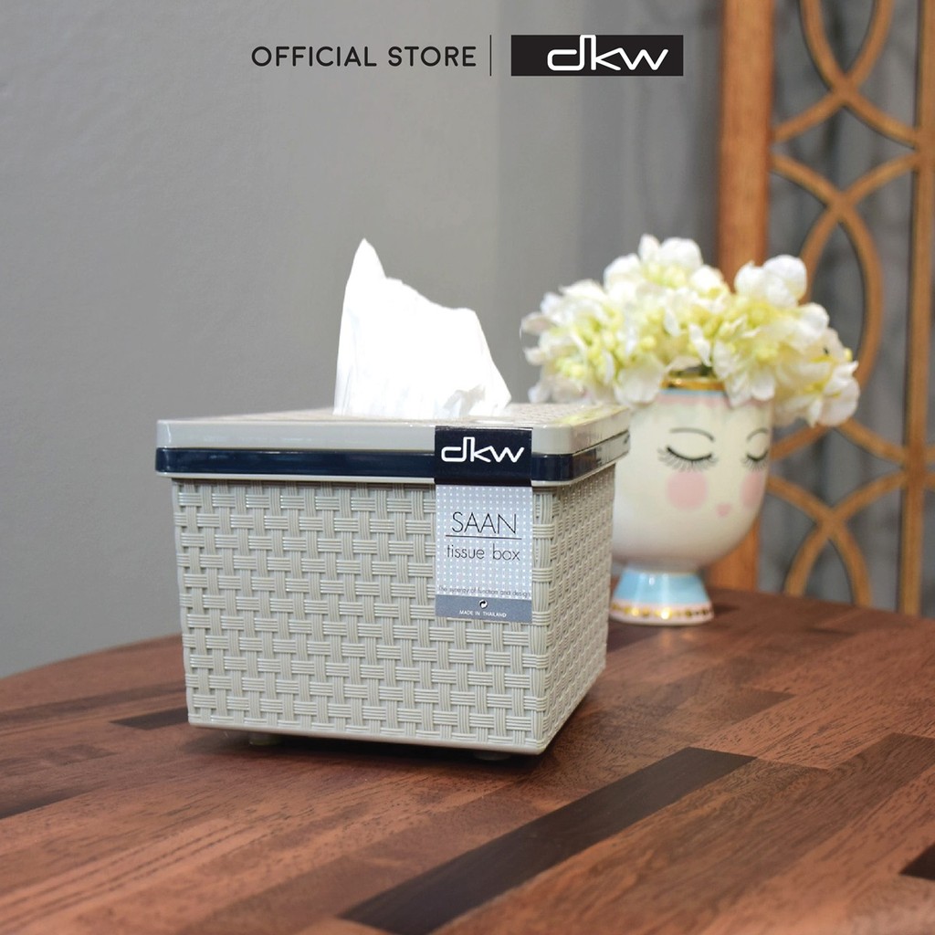 DKW HH-3016 กล่องกระดาษทิชชู่ SAAN ใส่ทิชชูม้วนแบบหนาพิเศษ-ยาวพิเศษได้ (มี 2 สี)
