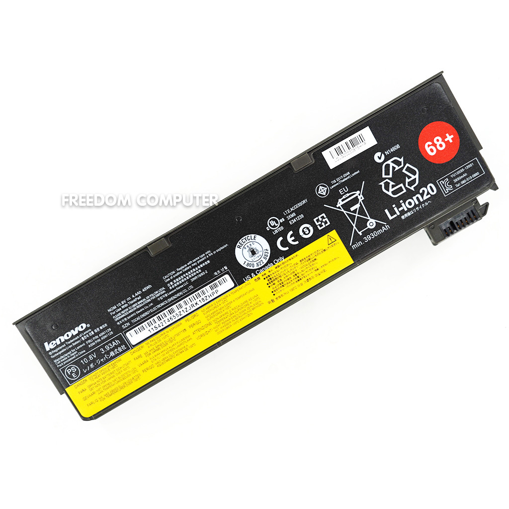 แบตเตอรี่โน๊ตบุ๊ค (แท้) FRU 45N1734 LENOVO Thinkpad X240 X250 T440 T450 BATTERY NOTEBOOK