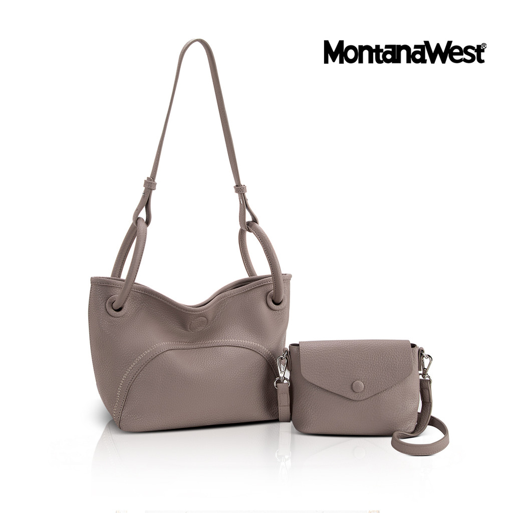 Montana West รุ่น Tote Bag กระเป๋าสะพายข้าง กระเป๋าสะพายไหล่ คล้องมือ สำหรับผู้หญิง หนัง PU